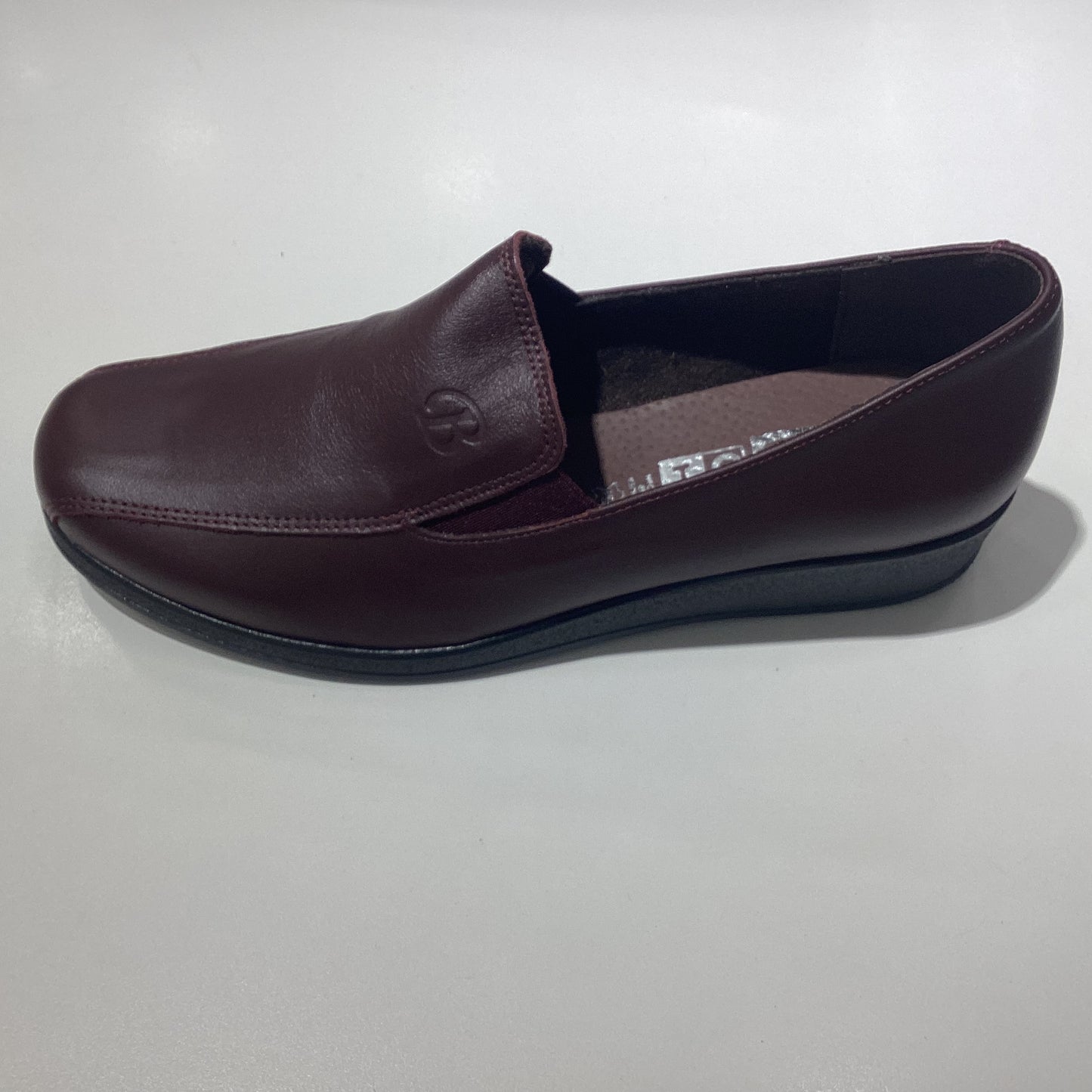 7505 LEATHER SLIPON MAROON