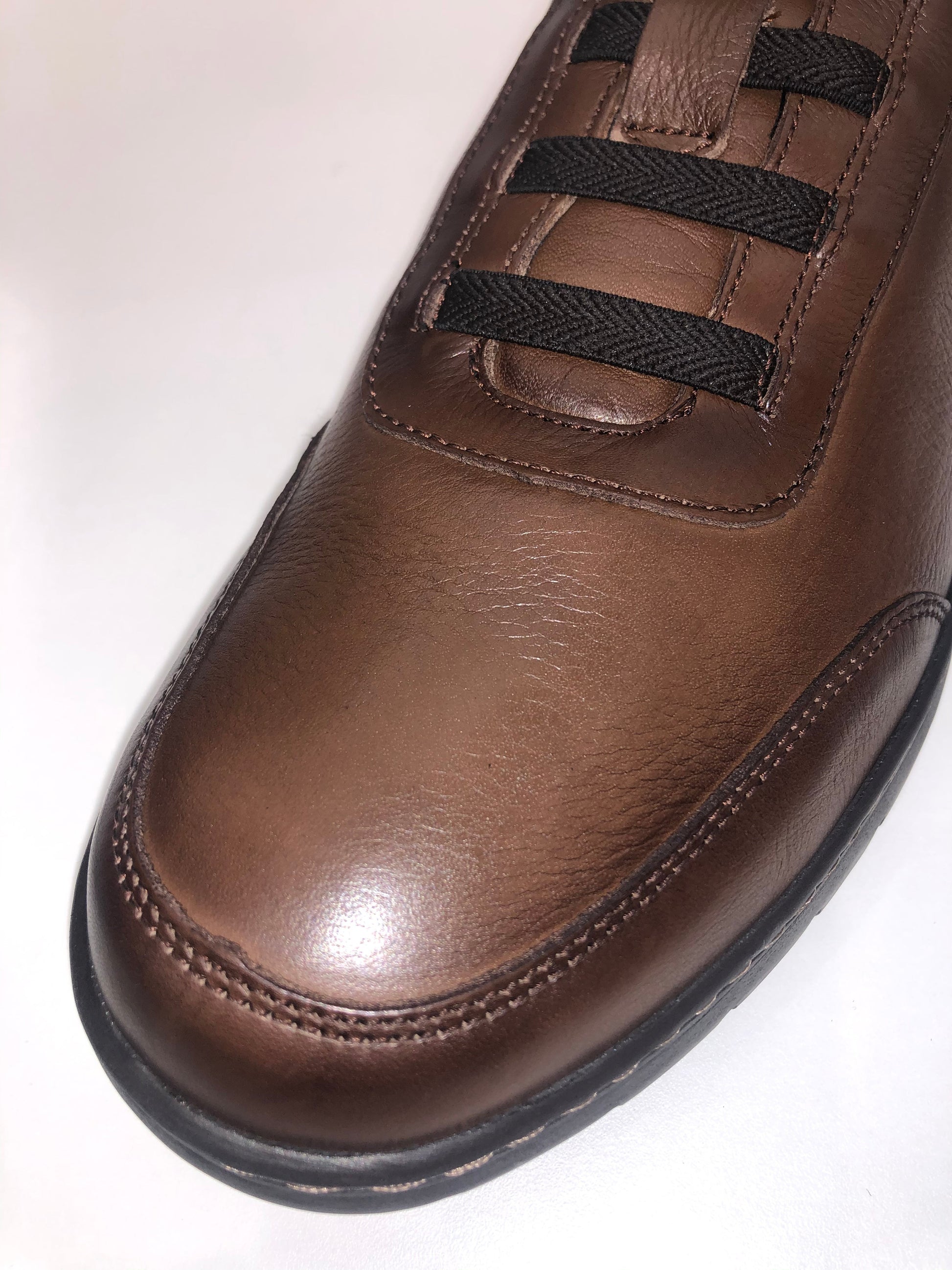 ELASTIC-LACE-LEATHER-SLIPON-BROWN